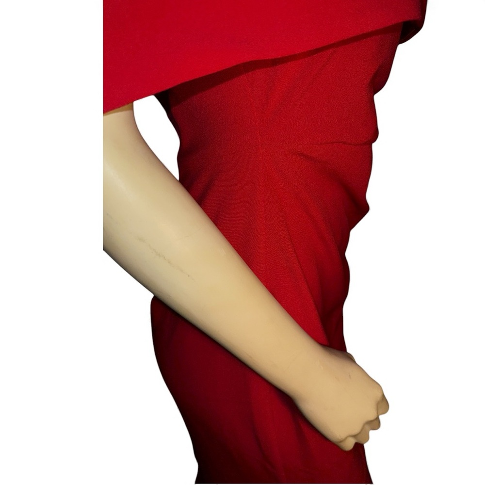 Beautiful Vince Camuto Red Off-the-Shoulder Ruched Trumpet Gown Size 6P - Picture 10 of 16